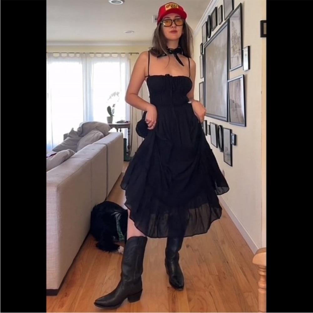 Free People Taking Sides Maxi in Black
